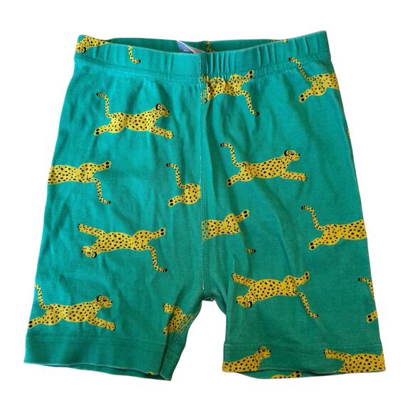 Hanna Andersson Other - HANNA ANDERSSON Running Cheetah on Teal Green Pajama Shorts Size 120 6-7 Unisex